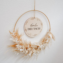 Lade das Bild in den Galerie-Viewer, Türkranz "Familie" inkl. Trockenblumen