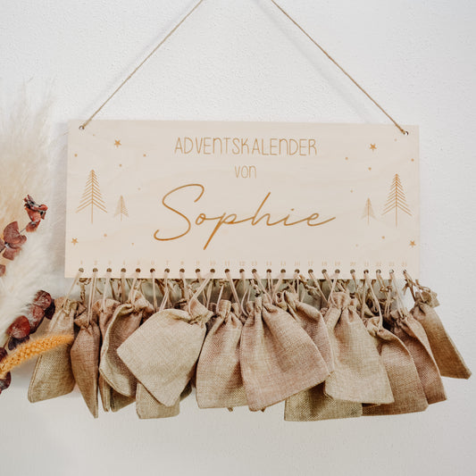 Adventskalender Schlicht NAME (personalisiert)