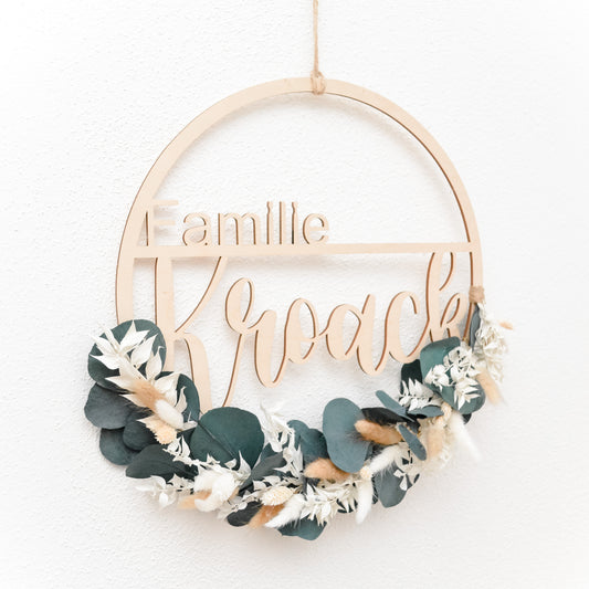 Holzkranz Familie "NAME" (personalisiert)