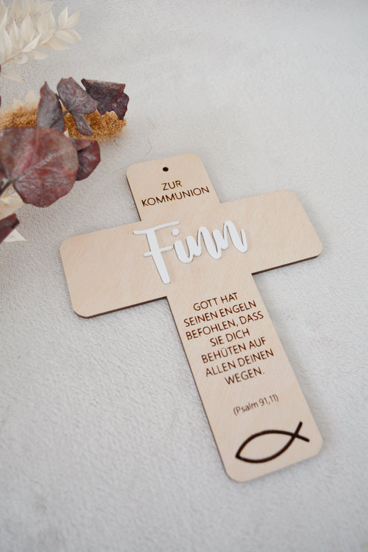Holzkreuz Kommunion (personalisiert)