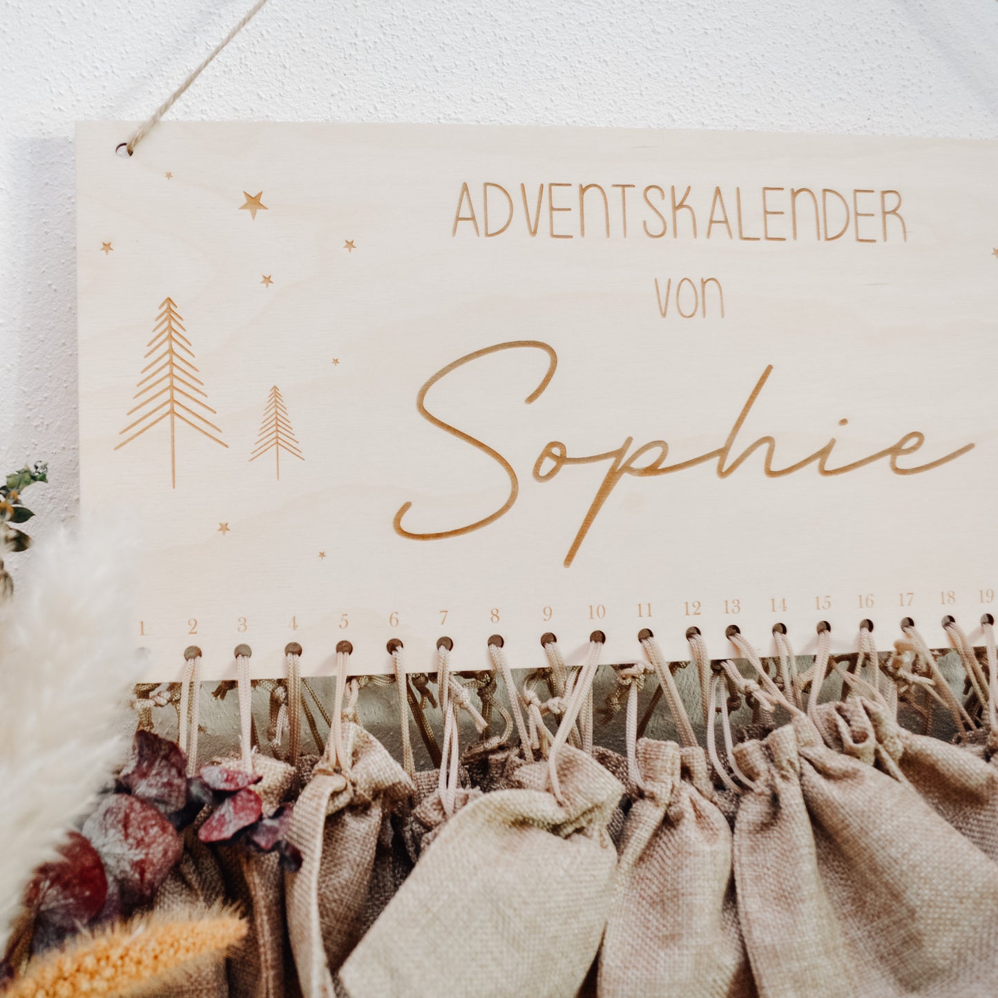 Adventskalender Schlicht NAME (personalisiert)