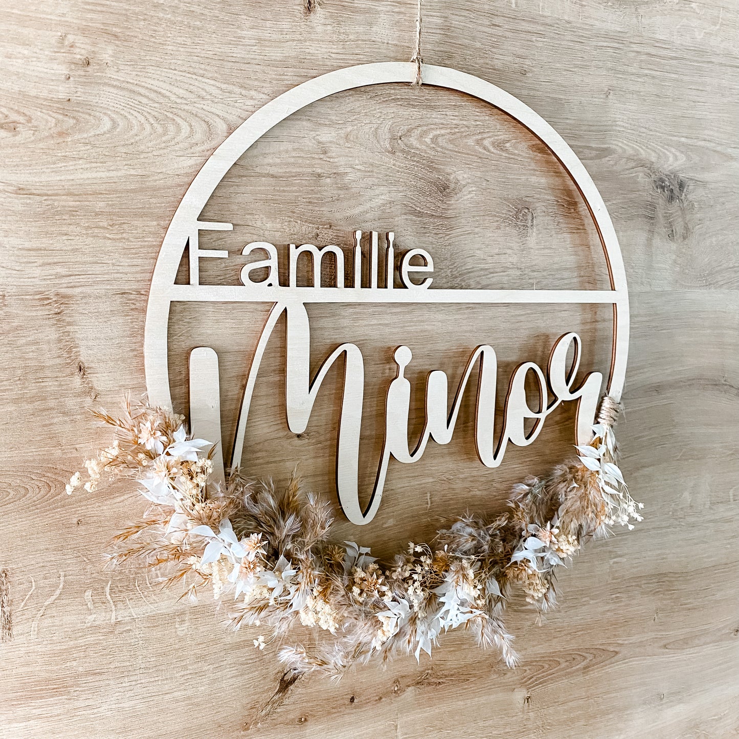 Holzkranz Familie "NAME" (personalisiert)
