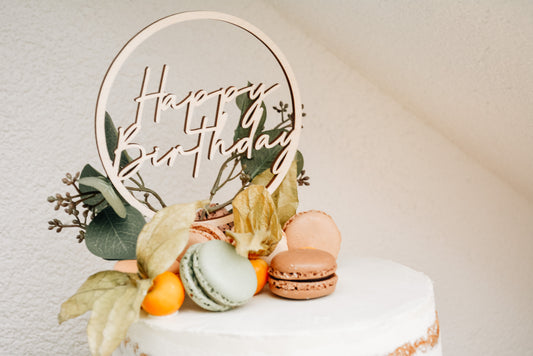 Cake Topper „Happy Birthday“