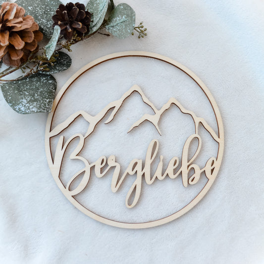 Holzschild Bergliebe
