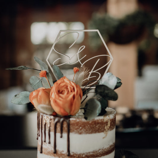 Cake Topper mit Initialien (personalisiert)