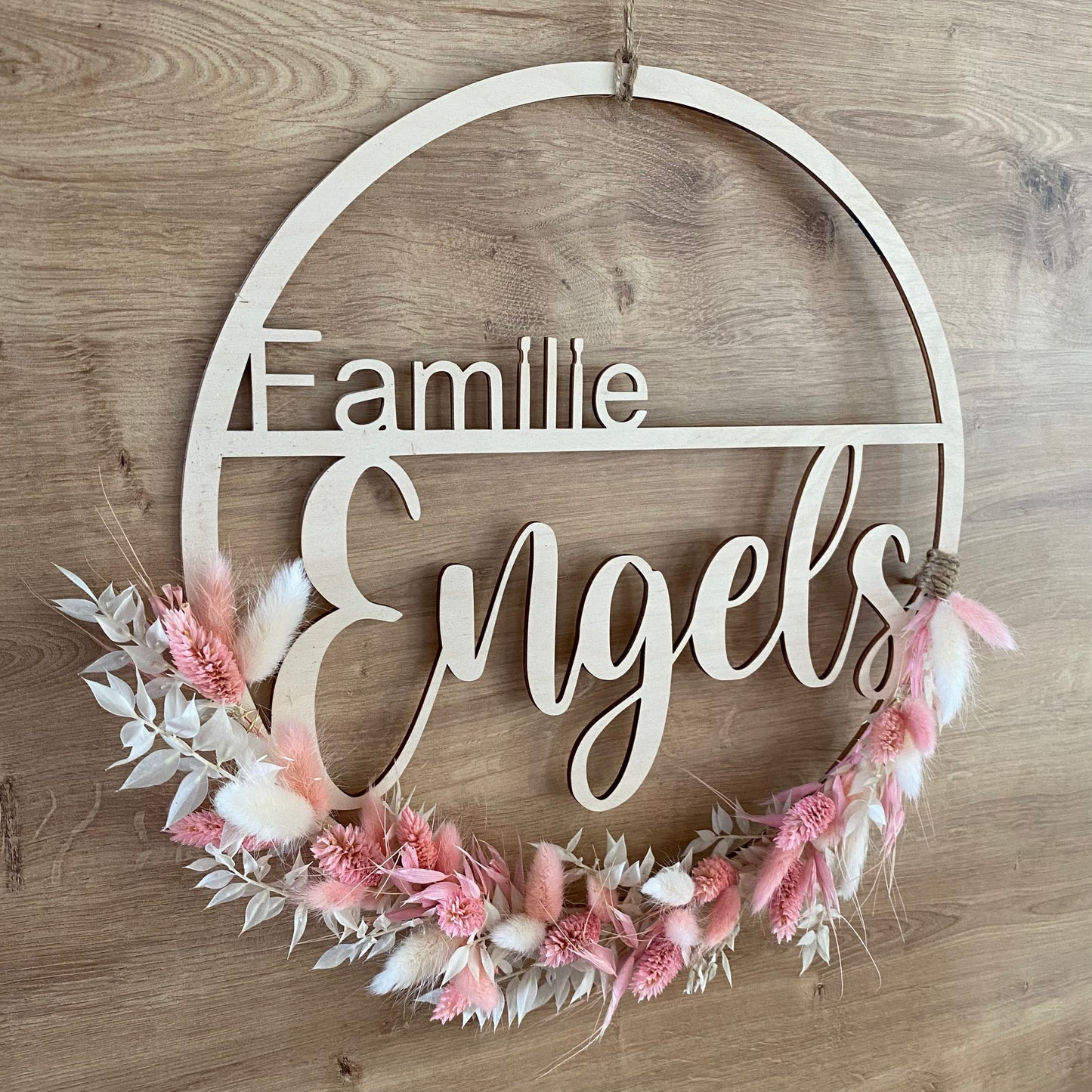 Holzkranz Familie "NAME" (personalisiert)
